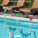 2025 Upgraded Higher Pool Fountain for Above Ground and Inground Pools, 360 Adjustable Dual Spray Waterfall Pool Sprinkler Cooler, Outdoor High-Pressure Pool Accessories for Cooling and Relaxation (White)