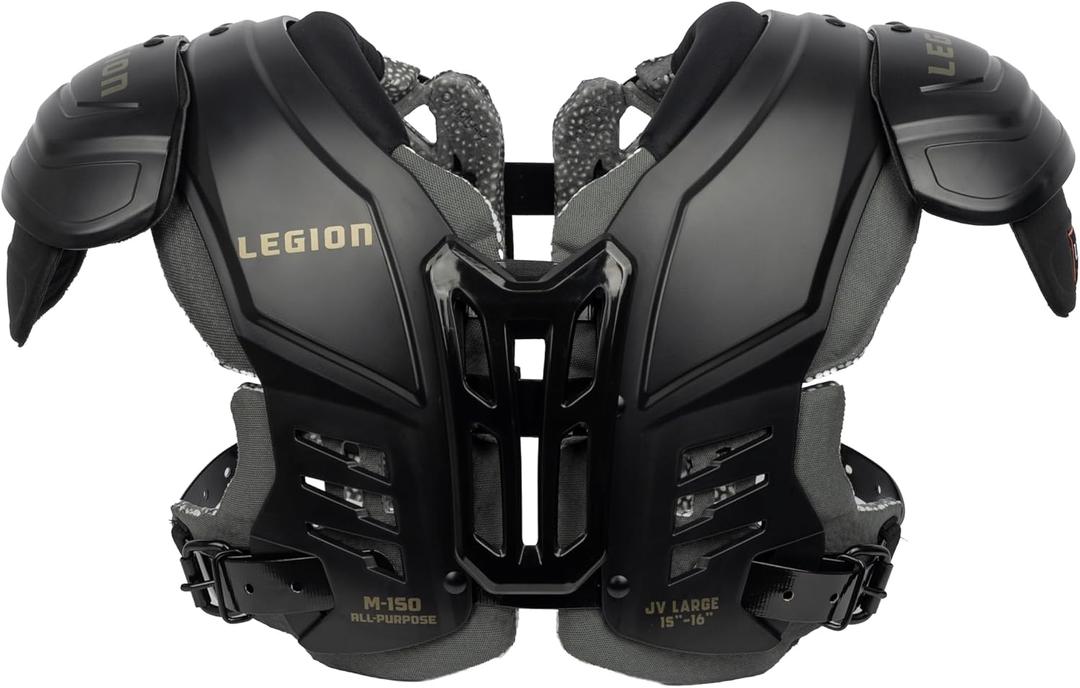 M-150 Junior Varsity Football Shoulder Pads, Patents Pending, Lightweight, Optimized Mobility, Enhanced Impact Protection, Industry-Best Ventilation and Cooling, X-Large