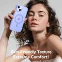 Thomo Strong Magnetic for iPhone 13 Case & iPhone 14 Case [Compatible with Magsafe] Translucent Matte Slim Shockproof Women Girl Anti-Fingerprint Protective Case for iPhone 14/13 6.1", Light Purple