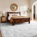 Area Rugs for Living Room, 6x9 Feet Soft Fluffy Shagg Plush Rug High Pile Large Indoor Modern Non-Slip Floor Carpet for Bedroom Nursery Kids Home Room Dorm Decor Aesthetic White