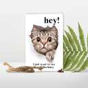 Funny Cat Birthday Card for Men Women, Naughty Birthday Card Gift for Cat Lover Friend Sister Brother Cousin Coworker