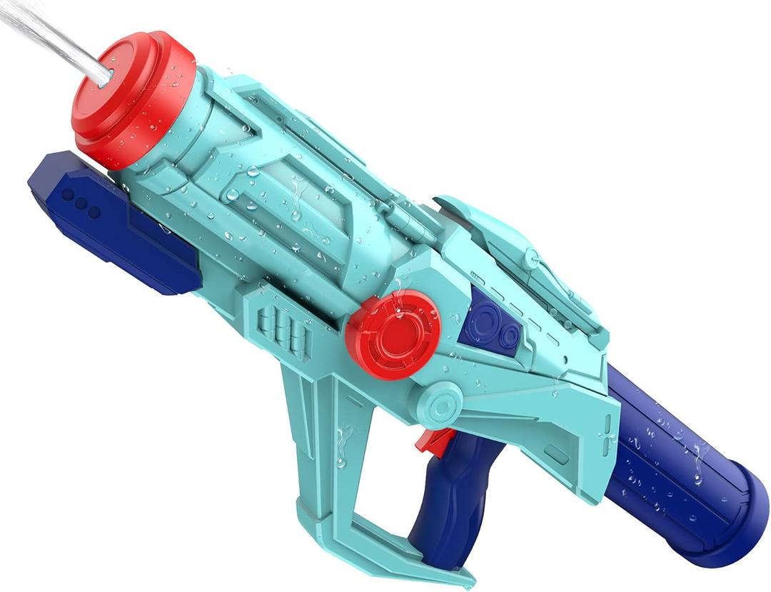 Water Guns for Kids, Super Squirt Gun Water Soaker Blaster - Big Size - 32ft Long Shooting Range - High Capacity - Quick Refill - Summer Water Toys Gun for Boys Girls and Adults Outdoor (1 Pack, Blue)