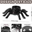 Halloween Spider Candlestick Holders Cute Spider Shape Candle Stick Holders Ceramic Taper Candle Holder for Halloween Party Holiday Office Home Table Centerpiece Decor Friends Gift