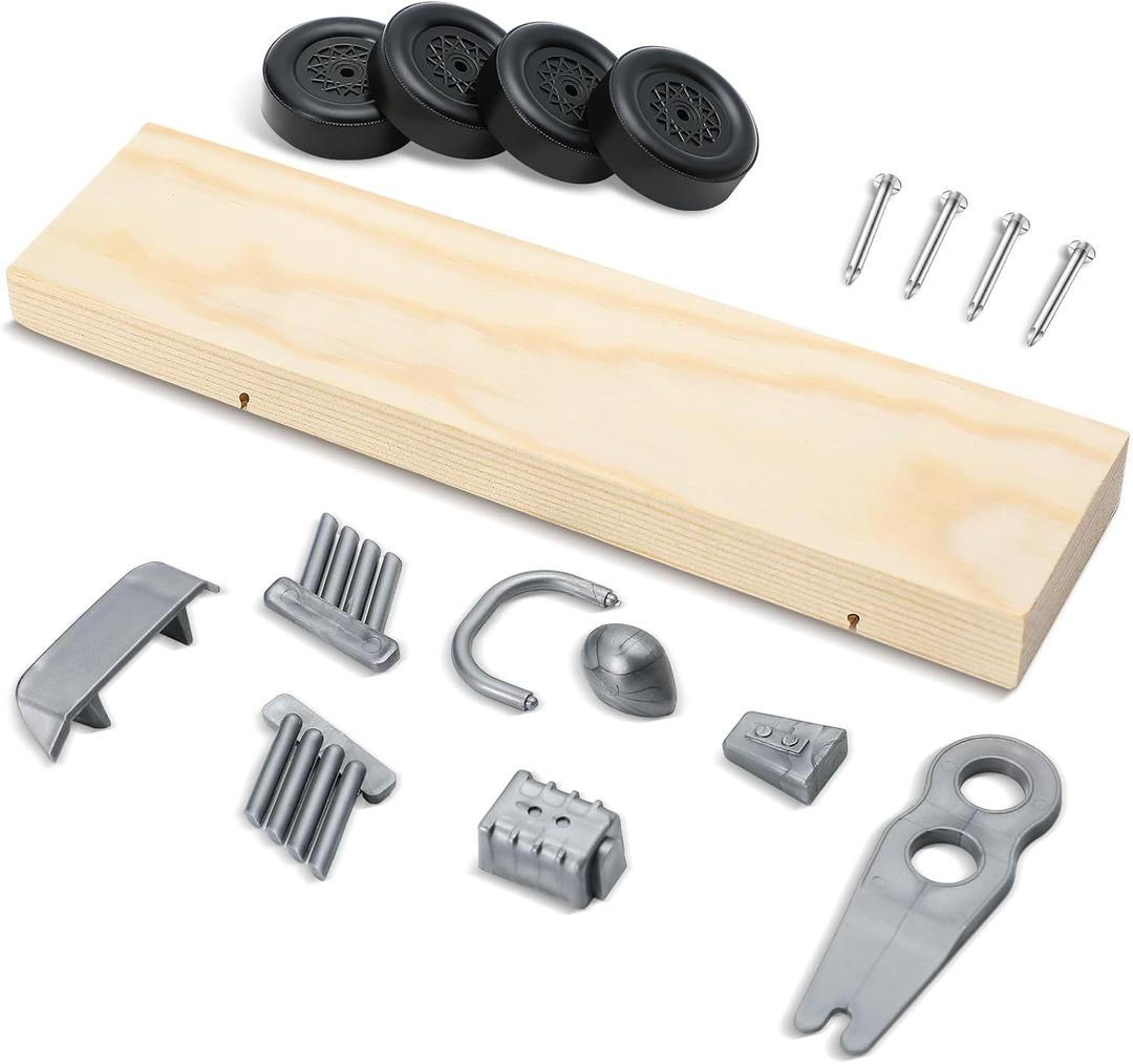 Derby Car Kit Includes Pre-drilled Wedge Block, Wheels and Nail-Type Axels Compatible with Pine Wood Derby Car Kit