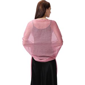 Ladiery Shawl for Women - Shawls and Wraps for Evening Dresses Chiffon Shawl and Formal Wedding Party and Gifts for Women (Pink)