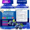 Magnesium Glycinate Gummies 600mg, Sugar Free Chewable Magnesium Gummies for Adults & Kids Relaxation, Stress Relief, Night Rest, No Melatonin, Gluten Free, Non GMO, Vegan, Pectin, 120 Count