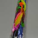 Cat Toys Feather Toy, 2PCS Retractable Wand and 10PCS Replacement Teaser with Bell Refills, Interactive Catcher and Funny Exercise for Kitten.