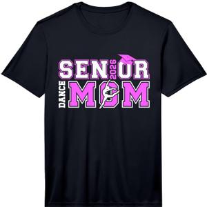 Dance Senior Mom of A Senior Dancer Mama 2026 Heart T-Shirt, Size: M