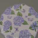 100 Pcs Hydrangea Butterfly Paper Placemats 13 Inch Scalloped Paper Placemats Spring Summer Hydrangea Disposable Table Mats for Dinner Table Setting Birthday Wedding Bridal Shower Party Decor