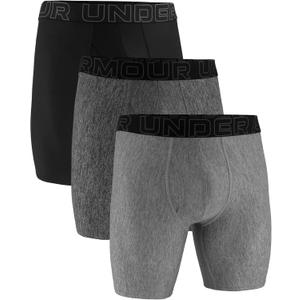 Under Armour Men's Multi-Pack Performance Tech Long-Leg Boxer Brief, 9" Inseam, All-Day Comfort (4X-Large)
