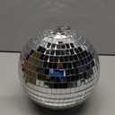 Mirror Disco Ball 8 Inch Hanging Disco Ball for Party Wedding Holiday Home Decoration, Silver