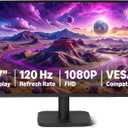 Amazon Basics 27-inch Computer Monitor, 120 Hz, 1080P, IPS, HDMI, DisplayPort, VESA Compatible for Office, Home
