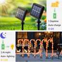 Solar Christmas Decorations Outdoor, 12 Pack Solar Candy Cane Christmas Lights 8 Lighting Modes 180 Bright LED, Waterproof Outside Xmas DIY Decorations for Pathway Yard Garden