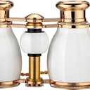 ESSLNB Opera Glasses Binoculars for Women Adults 4X30mm Theater Glasses Compact Binoculars for Theater and Concerts Antique with Case Removable Chain White