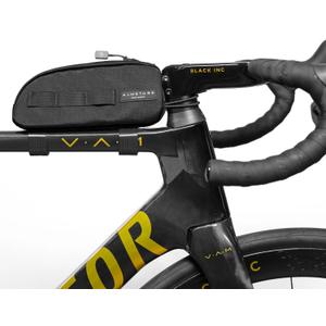 ALMSTHRE Top Tube Bag 8'' x 2'' x 3'' | Waterproof, Secure & Stable  Universal Bike Storage with Versatile Mounting  Fits Essentials | Adventure-Ready Cycling Gear (Midnight Black)