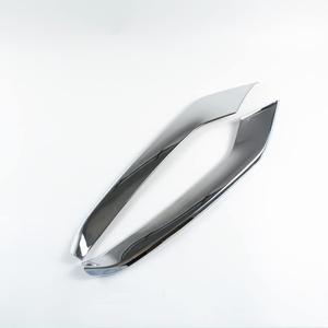 For BMW 5 Series G30 2021. Front Bumper Fog Lamp Frame Decoration Cover Trim Stickers Car Styling Exterior Accessories(Silver)