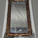 JANDERART Vintage Mirror 8x14 Inch, Antique Ornate Decorative Mirror for Desk & Wall, Small Vanity Mirror for Makeup Wall Decor, Bronze