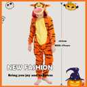 SWEETXIN Unise Kids Jumpsuit Cosplay Onesie One Piece Suit for Girls Boys Halloween Character Costume Dress Up Party (5T, Tigger)