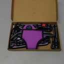 PHOEPET No Pull Dog Harness Medium Reflective Front Clip Vest with Handle, Adjustable 2 Metal Rings 3 Buckles, [Easy to Put on & Take Off](M, Purple)