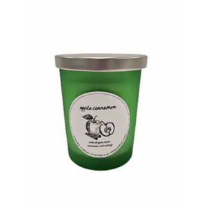 1pcs Assorted Green Glass Candle Jars with Wooden Lids for Making Candles, 10 OZ Empty Candle Jars with Labels and 100g Crystal Rocks, Candle Making Supplies Candle Containers for Home DIY & GIFTS