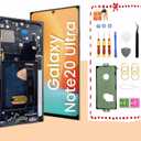 OLED for Samsung Galaxy Note20 Ultra 5G LCD Display Screen Assembly Replacement for Samsung Note 20 Ultra Touch Digitizer Screen with Frame Toolkits N985U N986U (Black)