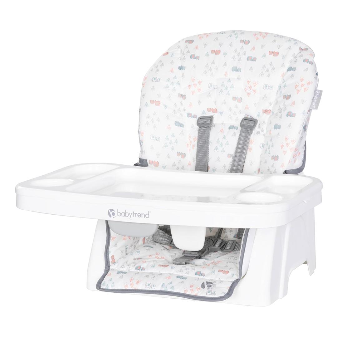 Baby Trend Adapt SpaceSaving Booster High Chair, Elephant Meadow Coral