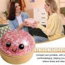 Dumpling Squishies,Giant Glitter Dumpling Box,Colorful Sensory Toys Stress Relief Ball,Soft Squeeze Decompression Dough Gift for Adults (A-2PC)