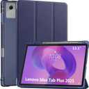ProCase Smart Case for 2025 Lenovo Idea Tab Plus 12.1 Inch/Tab K12, Slim Light Cover Trifold Stand Hard Shell Folio Smart Protective Case for Idea Tab Plus/Tab K12 (TB361FU/TB361ZU) -Navy