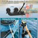 Huntury Kayak Paddle Holder, Save Kayak Track Space, Fishing Net, Fishing Poles Holder for Fishing, Track Mount Accessories