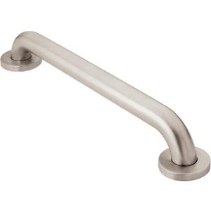 Moen Home Care Bathroom Safety 18 Inch Stainless Steel Handicap Grab Bar for Bathtub and Shower, Elderly Assistance Product with Concealed Screws, Polished Brass, R8918