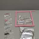 BOLUO Pink Nightstand with Charging Station, LED Night Stand with 2 Fabric Drawers, Bedside Table with USB Ports and Outlets, Nightstand for Bedroom Modern