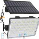 LumiZen Solar Lights Outdoor,Remote Control Solar Motion Sensor Lights with 3 Modes,IP65 Waterproof Flood Lighting,Solar Powered Security Lights for Outside Patio, Yard, Garage, 1 Pack