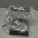 Double D Row Handle Cable Attachment for Weight Workout, Steel with Non-Slip Rubber Grip (Black)