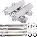 Grill Replacement Parts for Nexgrill 720-0830H, Nexgrill 720-0888, 720-0888N, Grill Burner Tubes, Heat Shield Tent Plates and Grill Igniters Kit Replacement for Home Depot Nexgrill 4 Burner 720-0830H
