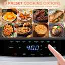 NEWBULIG Air Fryer4QT Small AirFryer with Easy View Window and Interior Light, Digital Touchscreen with 8 Presets for Custom Cooking, Nonstick and Dishwasher Safe Basket, White
