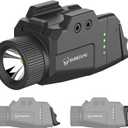 DARKFANG Compact Pistol Flashlight 1000 Lumen Tactical Flashlight with High and Low Rear Switch for Glock and Picatinny Rail