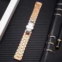 BINLUN Stainless Steel Watch Band High-end Replacement Watch Band 6 Color for Women Men