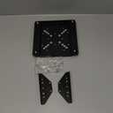 Ganiude Mailbox Mounting Board,Metal Mailboxes Adapter Plate 4" x 4",Durable, Easy Install, Weather-Resistant,   , Black