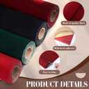 Peryiter 4 Packs Self Adhesive Flock Backing Paper Liner Self-Adhesive Fabric Sheets for Jewelry Drawer DIY Craft Festival Decorations, 17.7" x 117" (Red, Dark Red, Black, Green)