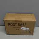 4x4 Post Base 2 Pcs, Heavy Duty Post Anchor with Anti-Corrosive Partition, Inner Size 3.5"x3.5", 13 Gauge Thick Solid Steel, Rust-Proof Powder-Coated Wood Fence Post Brackets for Support Deck, Pergola