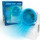 Arctic Air Ice Jet X3 Portable Air Cooler,Dual Mist Modes, Up to 8-Hour Cooling Time, 3-Speed Portable Cooler with Adjustable Airflow, USB C, LED Mood Light, Lightweight, Great for Home & Travel