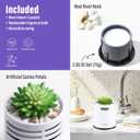 2 Pack Artificial Succulent Plants with Subtle Lavender, Faux Indoor Plants for Home Decor, Small Fake Plant for Bathroom, Bedroom, Office Decor, Aesthetic Room Accessories, Housewarming Gift