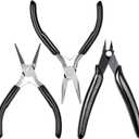 Jewelry Pliers, Cridoz Beading Pliers Set with Needle Nose Pliers, Round Nose Plier and Wire Cutter for Jewelry Making Beading Repair Supplies and Crafting (set of 2)