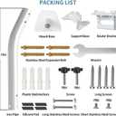 Starlink Gen 3 Mounting Kit - Adjustable Pole/Wall/Roof Mount with Pipe Adapter for Starlink V3 Standard Dish(White, 15.7-inch)