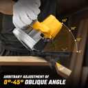 Circular Saw for De-Walt 20V Max Battery, 7-Inch Brushless Cordless Circular Saw, 8000 RPM, 0-45° Bevel, Power Tool for Wood PVC Cutting (Battery Not Included)