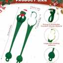 12 Pack Christmas Garland Hangers for Mantle, Reusable Silicone Stocking Holders for Fireplace, Door Frame & Stairways, Large-Sized for Wreath and Christmas Party Decoration (Green)