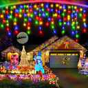Christmas Lights Outdoor, 49FT 480 LED Ice Lights for Outside, 90 Drops Ice String Lights with 8 Modes, Waterproof Timer & Memory for Outside Decor, Yard, Garden, Eaves, Patio, Party (Multicolor)