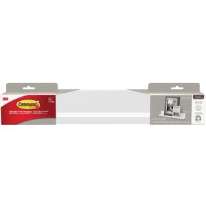 Command Picture Ledge, 21" Damage Free Hanging Floating Shelf with Adhesive Strips, Quartz, No Tools Picture Hanger for Displaying Decorations and Photographs, 1 Ledge and 10 Command Strips