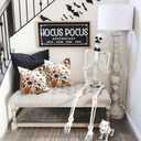 RABUSOFA Halloween Pillow Covers 20x20 inch Set of 2 Pumpkin Ghost Bat Decorative Throw Pillow Horror Floral Wildflowers Couch Cushion Case Decorations for Sofa Bedroom Living Room Home Decor (Multicolor)