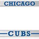 Peace&Love for Cubs License Plate Frames 2 Pack, Silver License Plate Holder Metal, Universal American Tag Frames for All Cars,Waterproof and Anti-Rust, Regular Size